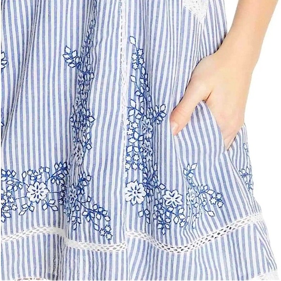 Free People Sunny Day Shirt Dress Ruffle Sleeves - Picture 7 of 12